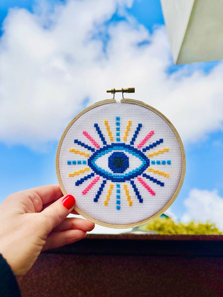 Evil Eye Cross Stitch Kit