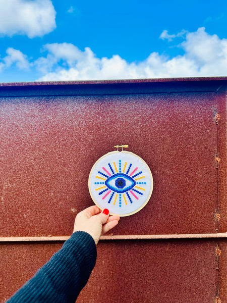 Evil Eye Cross Stitch Kit