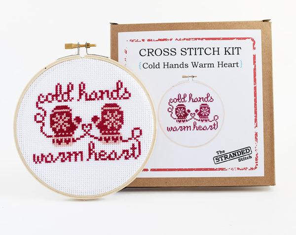 Cold Hands Warm Heart Mittens Cross Stitch Kit