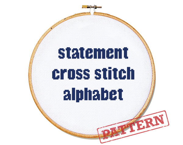 Statement Alphabet Cross Stitch Pattern