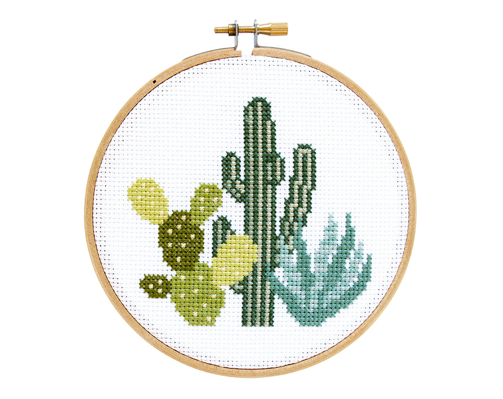 succulent cross stitch Counted Cross Stitch Kit | Desert Cacti
