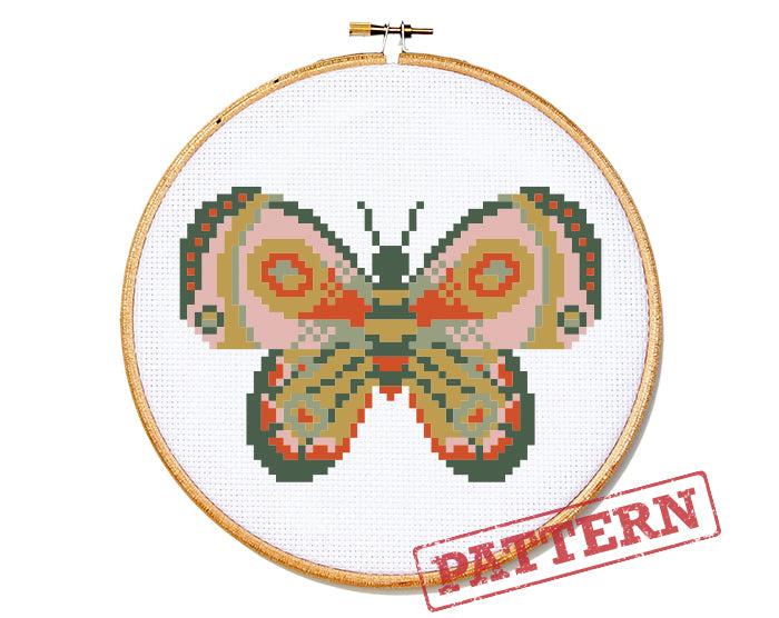 Moth Cross Stitch Pattern