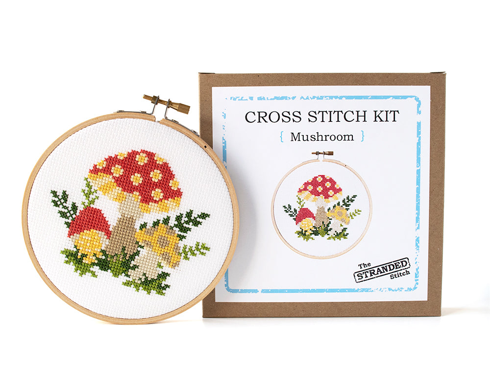 Counted Cross Stitch Kit, Mushroom