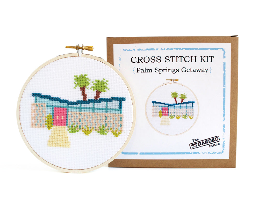 Counted Cross Stitch Kit, Palm Springs Getaway