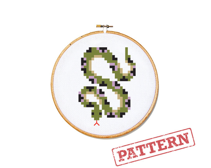 Snake Mini Cross Stitch Pattern