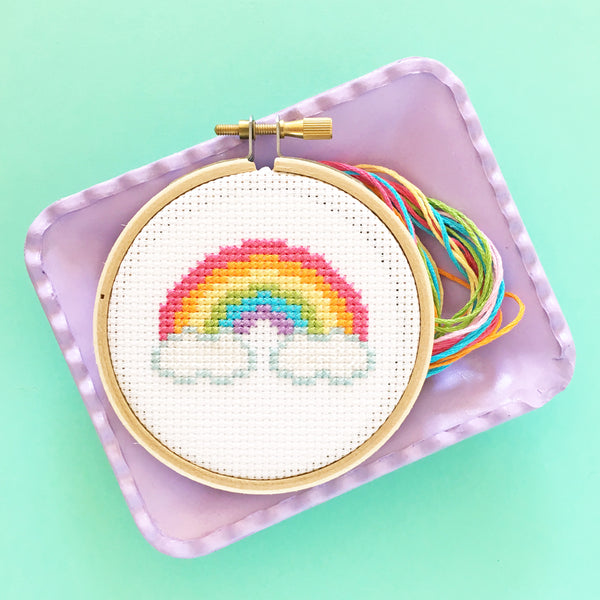 Rainbow Mini Cross Stitch Kit