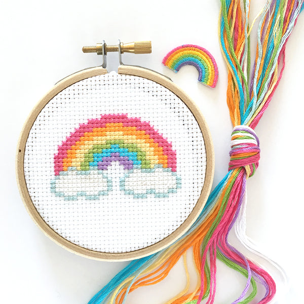 Rainbow Mini Cross Stitch Kit