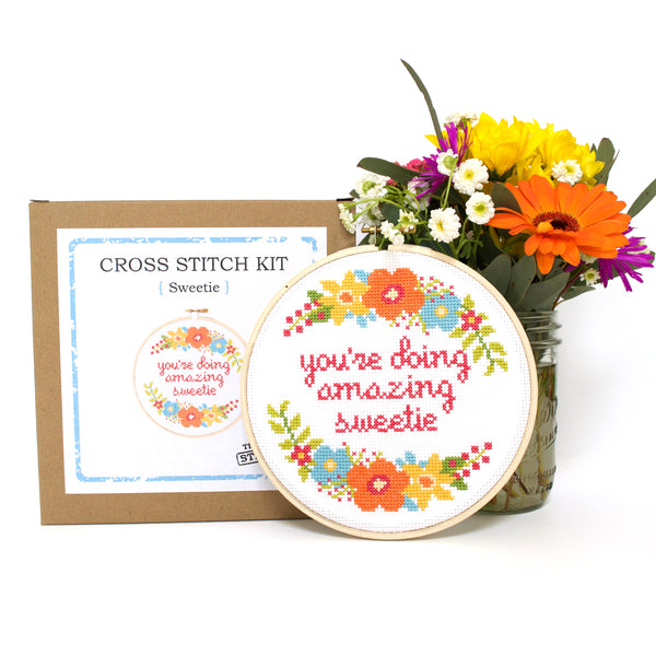 You're Doing Amazing Sweetie Cross Stitch Kit