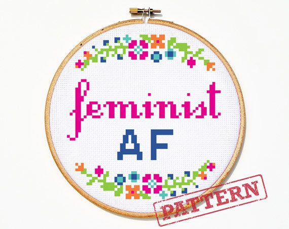 Feminist AF Cross Stitch Pattern