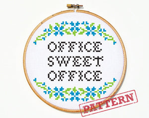 Office Sweet Office Cross Stitch Pattern
