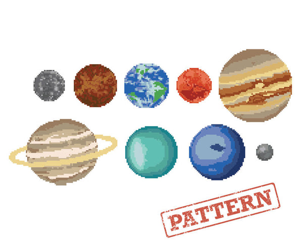 Planets Cross stitch Kit – Easy Stitch