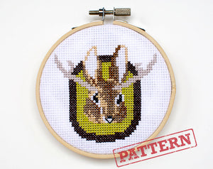 Peter Jackalope Cross Stitch Pattern