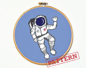 Astronaut Cross Stitch Pattern