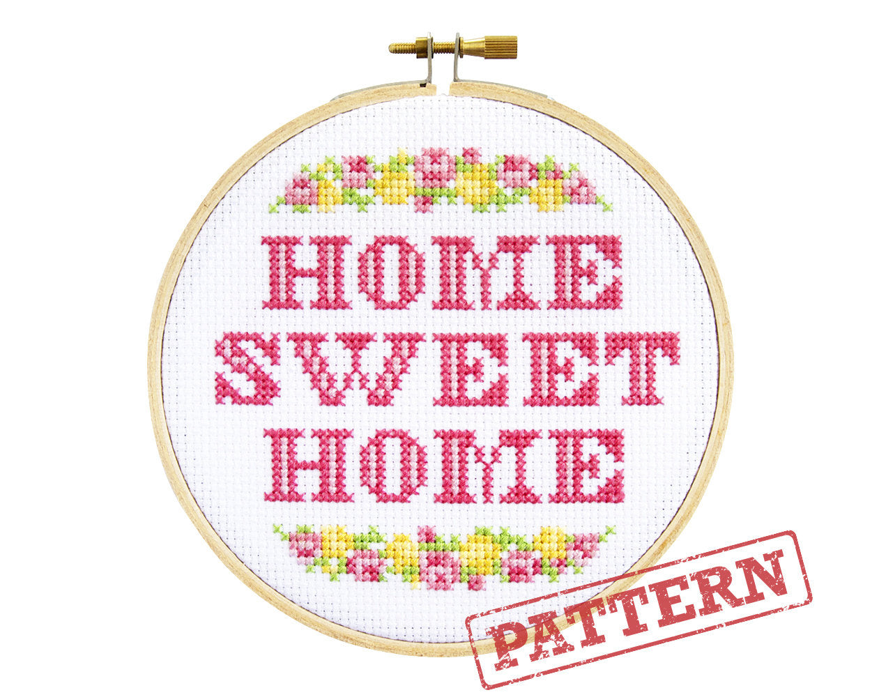 Cross Stitch Pattern PDF | Home Sweet Home | The Stranded Stitch home-sweet-home-cross-stitch-pattern-pdf-file