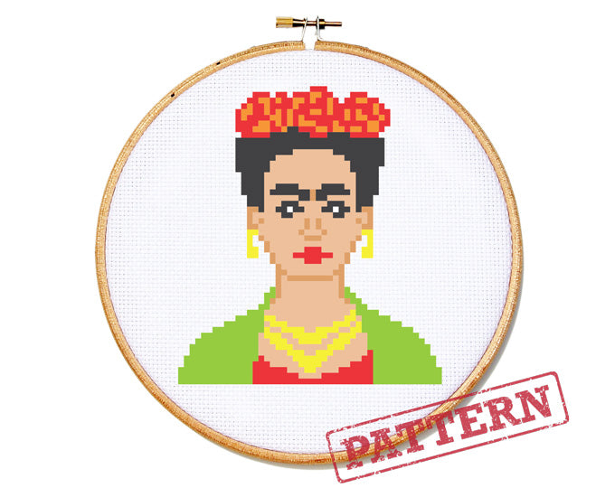 Frida Kahlo (small) Cross Stitch Pattern