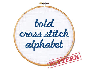 Bold Alphabet Cross Stitch Pattern