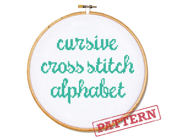 Cursive Alphabet Cross Stitch Pattern