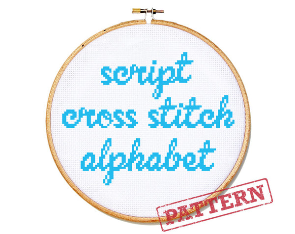 Script Alphabet Cross Stitch Pattern