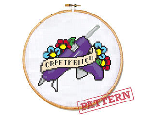 Crafty Bitch Cross Stitch Pattern