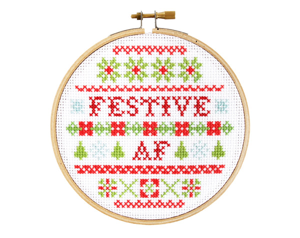 Festive AF Cross Stitch Kit