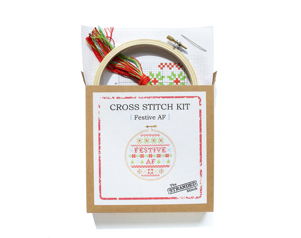 Festive AF Cross Stitch Kit