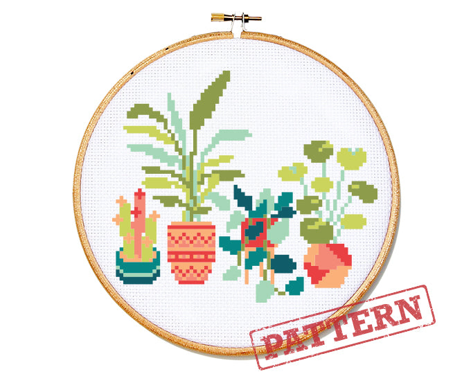 Plant Lover Cross Stitch Pattern
