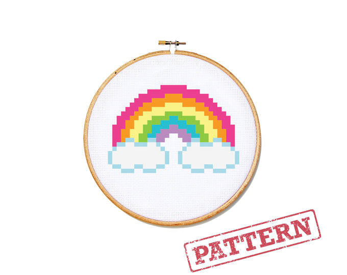 Rainbow Mini Cross Stitch Pattern