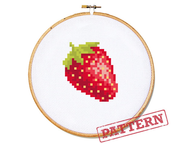 Mini Strawberry Cross Stitch Kit